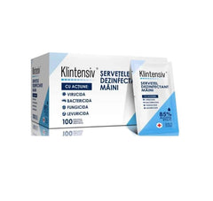 KLINTENSIV Servetel dezinfectant maini, 100 bucati