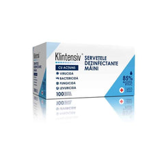 KLINTENSIV Servetel dezinfectant maini, 100 bucati